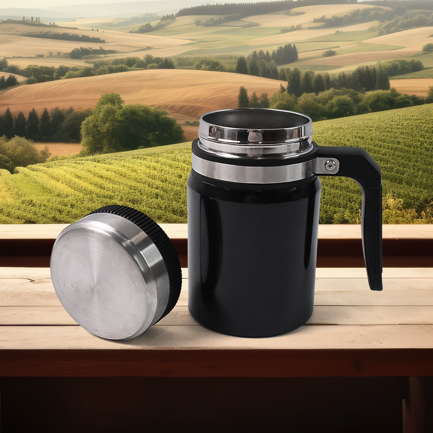 Stainless Steel Vacuum Cofee Cup With Non Slip Scalding (600ml Approx) Stainless Steel Vacuum Cofee Cup With Non Slip Scalding (600ml Approx)